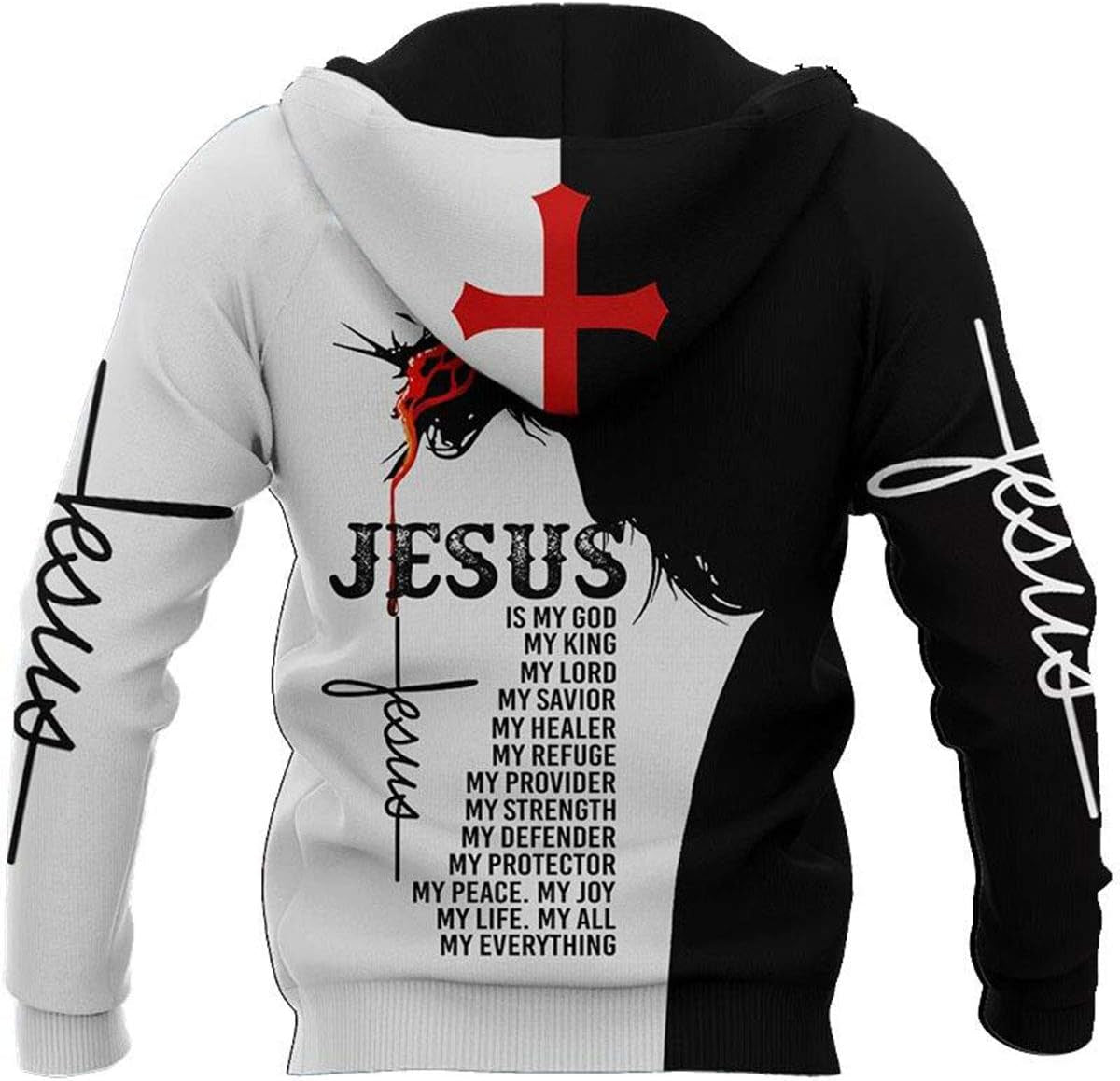 3D UNISEX JESUS PULLOVER SWEATER