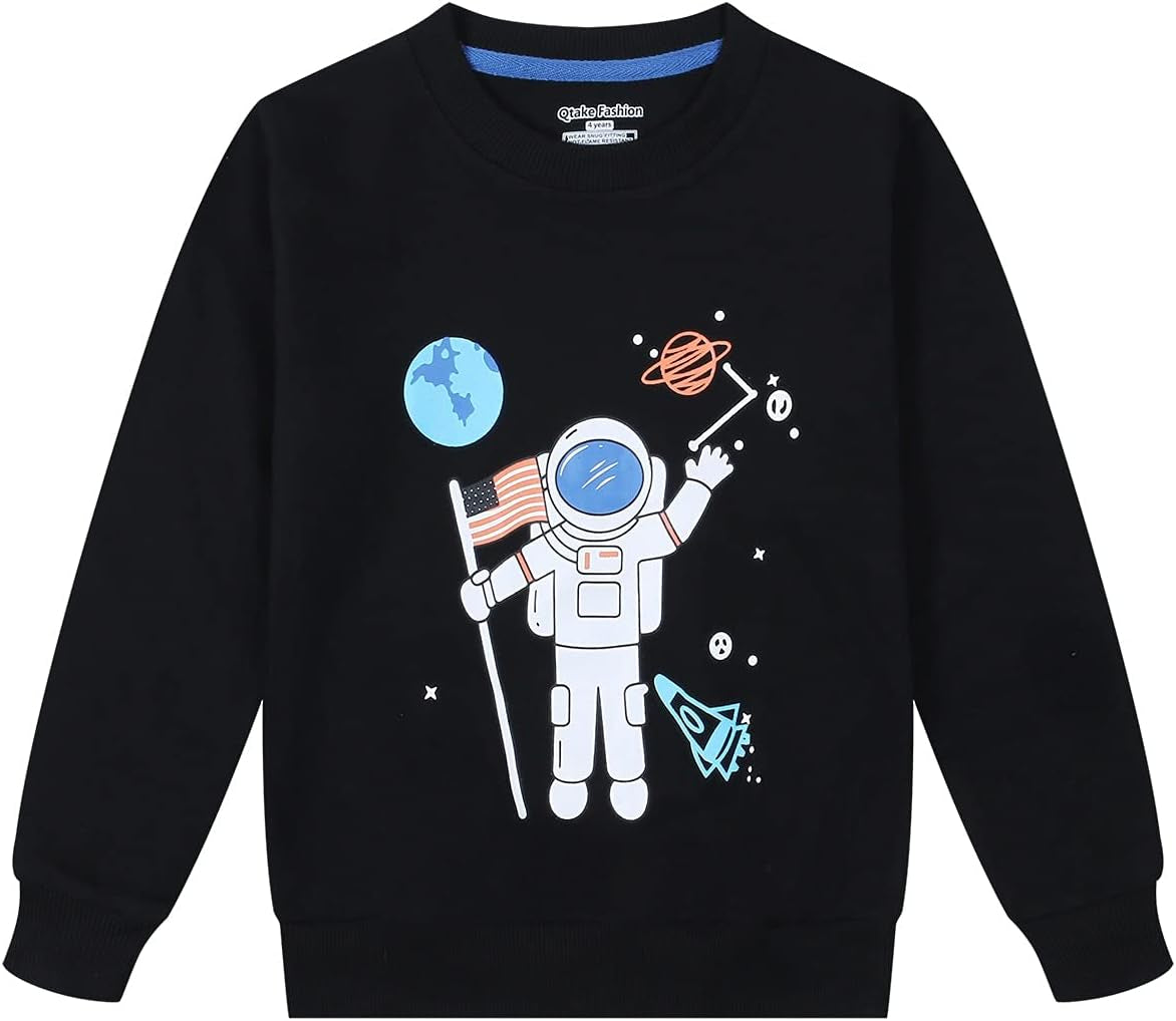 Boys Sweatshirts 2 Piece Clothes Dinosaur Cotton Long Sleeve Kids Pullover Toddler Size 3-9 Years