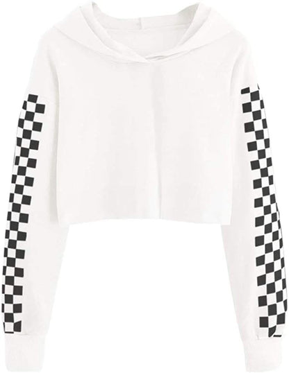 Kids 2 Piece Outfits Girls Crop Tops Hoodies Long Sleeve Fashion Sweatshirts and Sweatpants