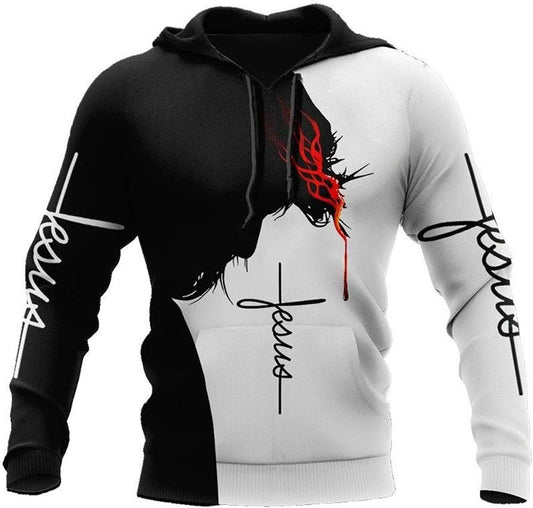 3D UNISEX JESUS PULLOVER SWEATER