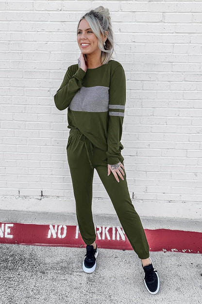 Womens 2 Piece Sets 2025 Long Sleeve Tops High Waisted Sweatpants Lounge Set Fall Fashion Travel Outfits